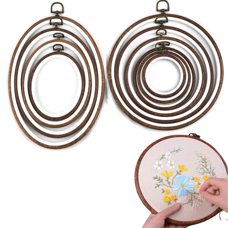 Embroidery Hoop Stand - 10 adet dikiş aracı yuvarlak Oval