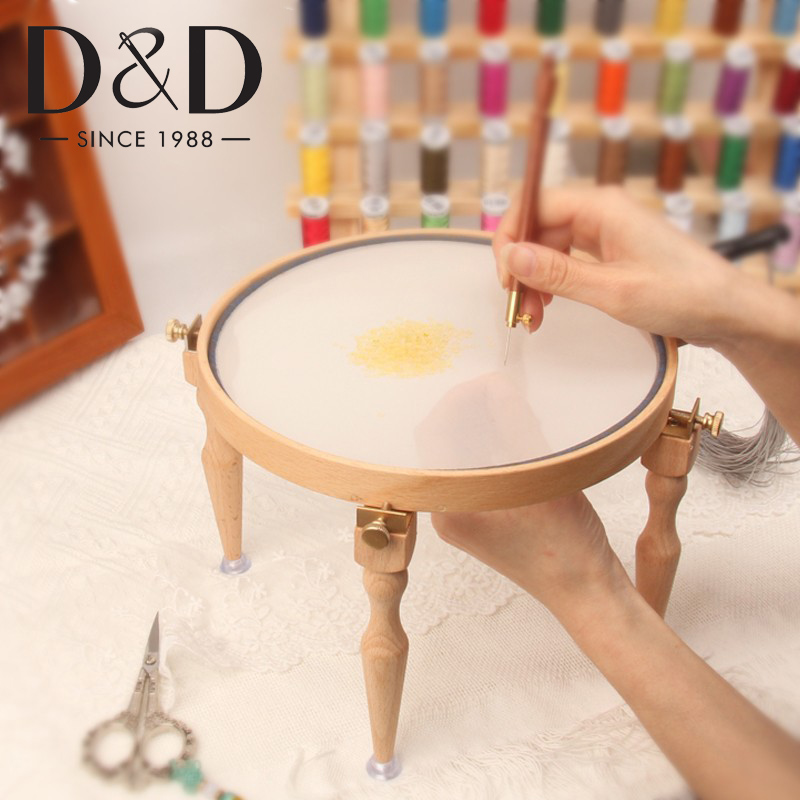 Embroidery Hoop Stand - 3/4 adet Ayarlanabilir Taşınabilir Ahşap Nakış