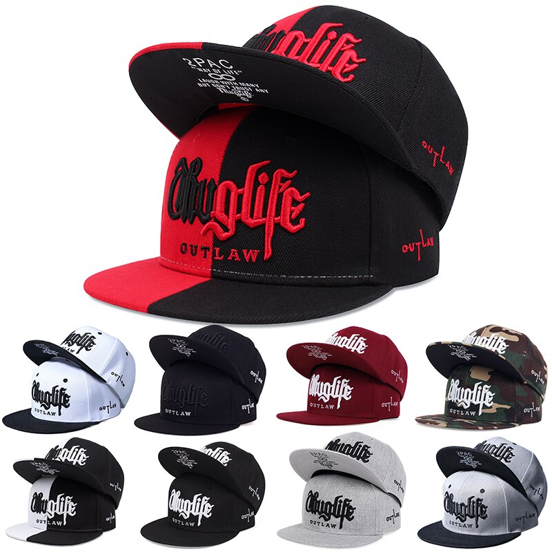 Embroidery Font - 1 adet moda Fastball kap Thuglife