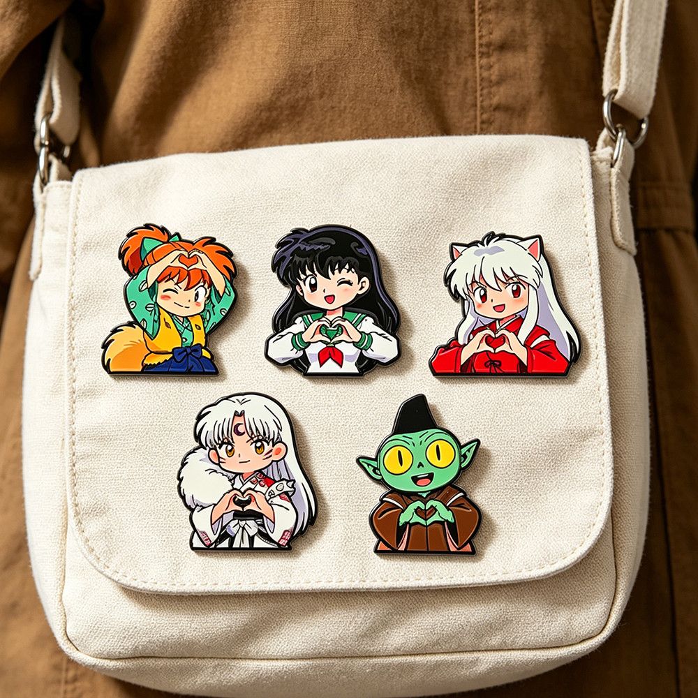 Embroidery Reddit - 1-5 adet Inuyasha Alaşım Rozeti Karikatür