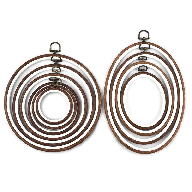 Yuvarlak Oval ahşap renk gerge - Embroidery Hoop Stand incelemesi ve fiyatı