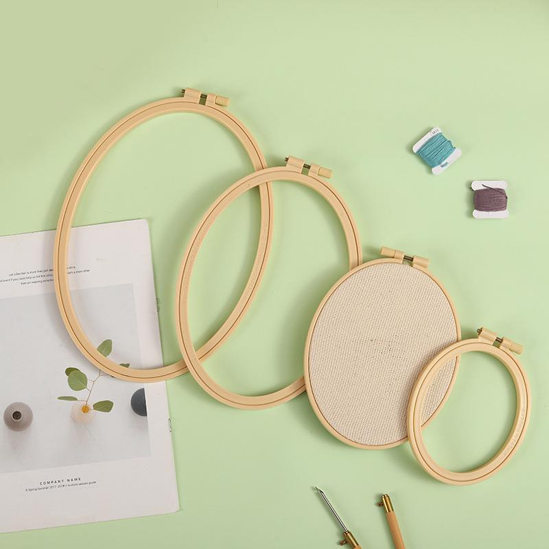 Taklit bambu plastik Oval ahşa - Embroidery Hoop Stand incelemesi ve fiyatı