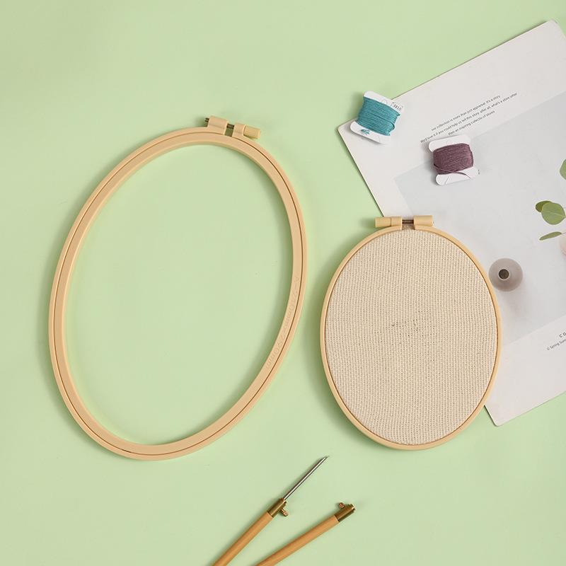 Taklit bambu plastik Oval ahşa - Embroidery Hoop Stand incelemesi ve fiyatı
