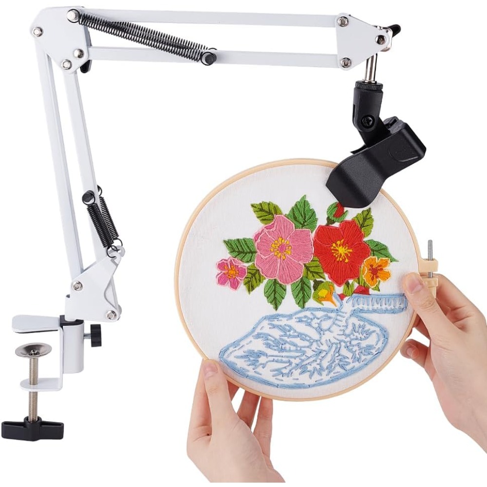 Beyaz Nakış Masa Standı Kiti 8 - Embroidery Hoop Stand incelemesi ve fiyatı