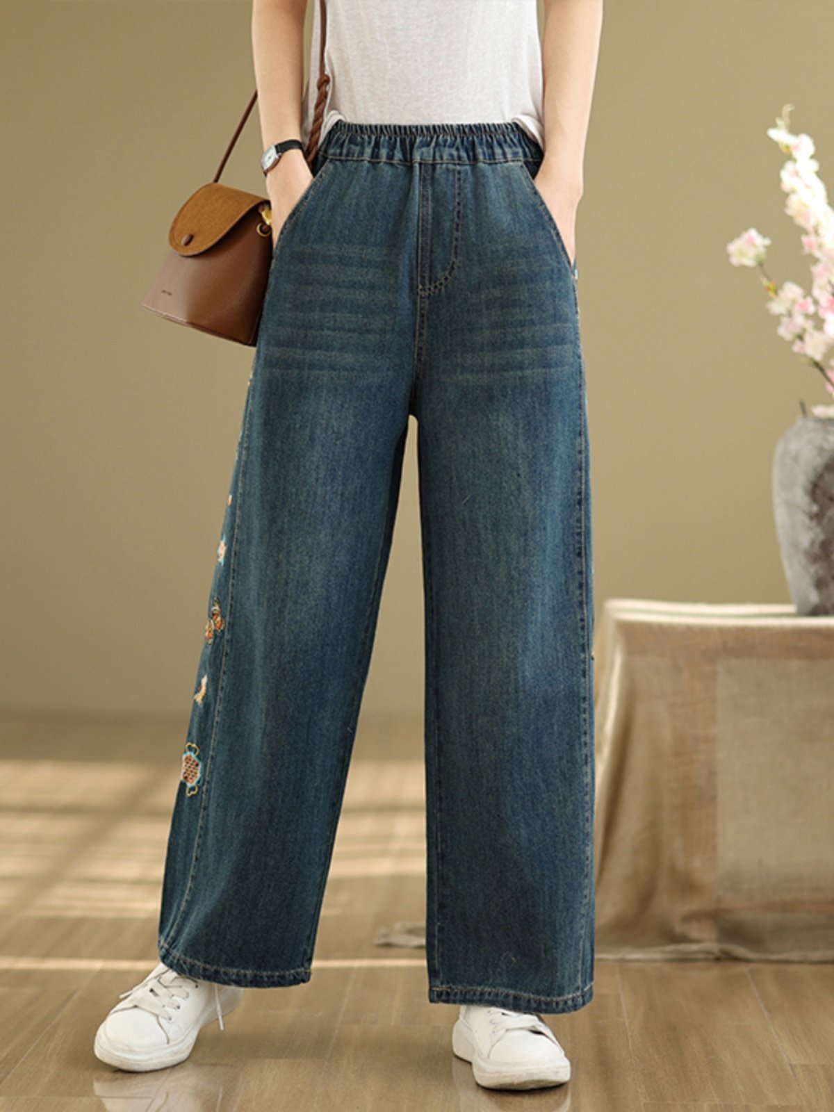 Çiçek Nakışlı Kadın Denim Pant - Embroidery Unique Design incelemesi ve fiyatı