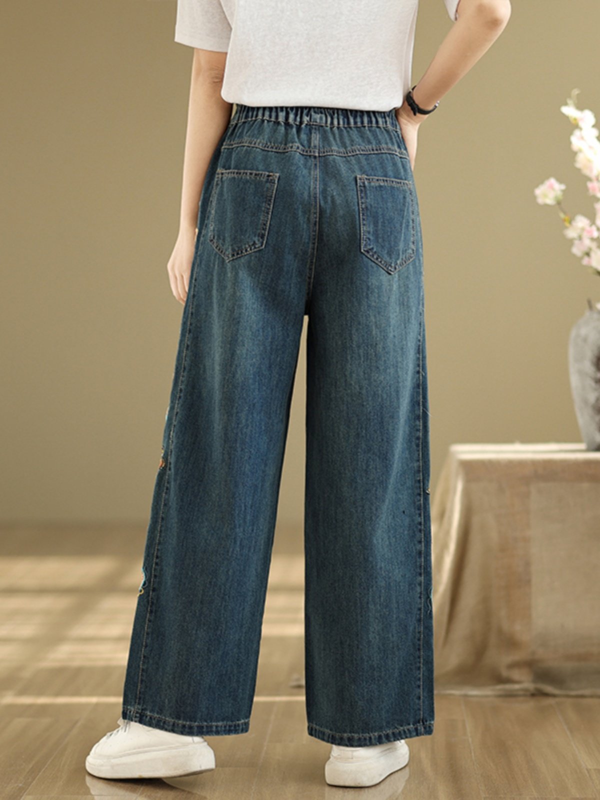 Çiçek Nakışlı Kadın Denim Pant - Embroidery Unique Design incelemesi ve fiyatı