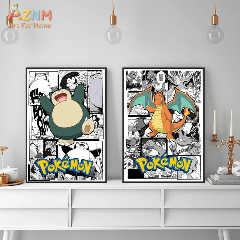 AZNM Pokemon Charizard Pikachu - Embroidery Wall Art incelemesi ve fiyatı